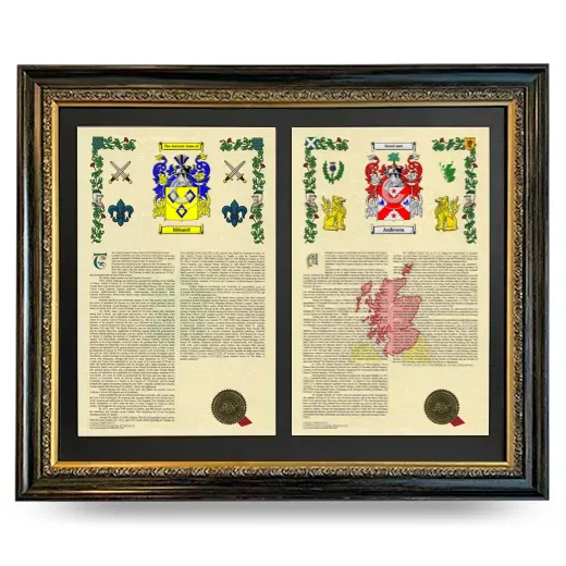 Double Armorial History Framed - Heirloom
