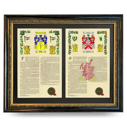 Double Armorial History Framed - Heirloom