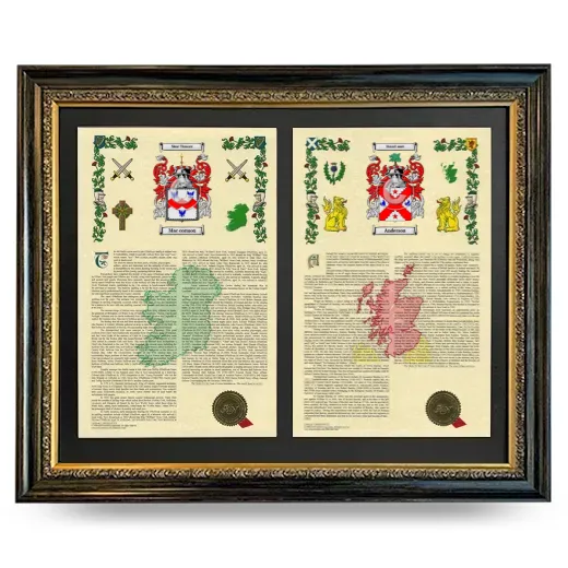 Double Armorial History Framed - Heirloom