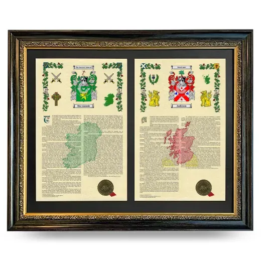 Double Armorial History Framed - Heirloom