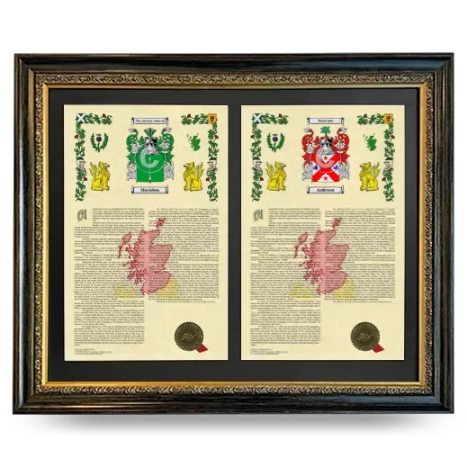 Double Armorial History Framed - Heirloom