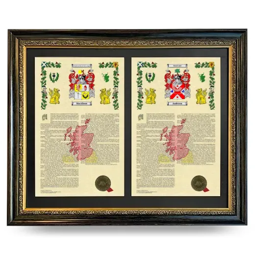 Double Armorial History Framed - Heirloom