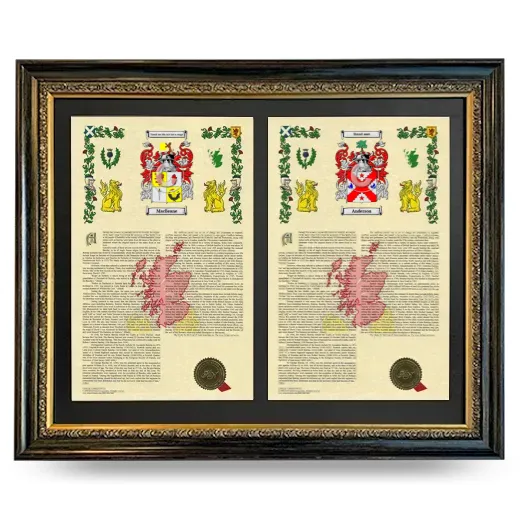 Double Armorial History Framed - Heirloom