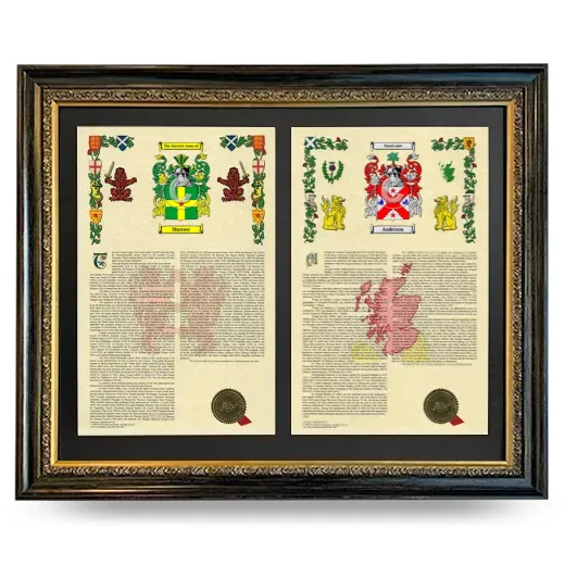 Double Armorial History Framed - Heirloom