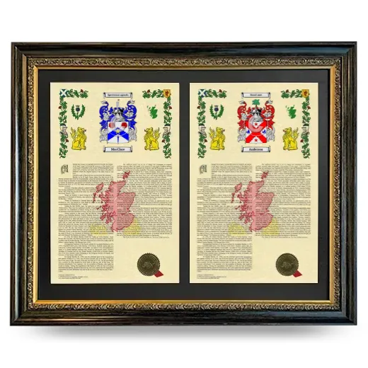 Double Armorial History Framed - Heirloom