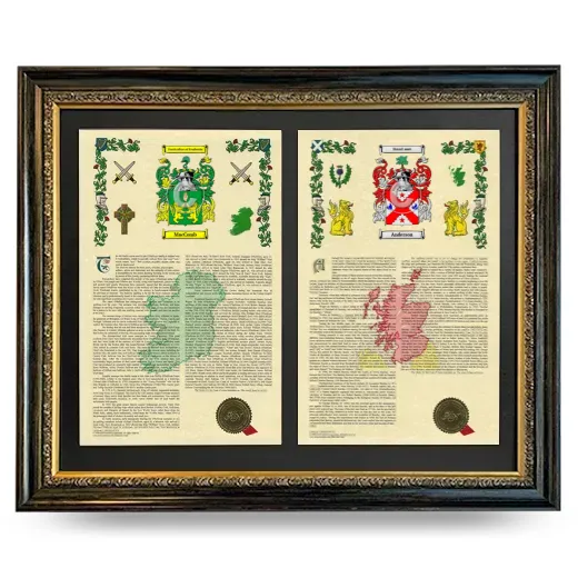 Double Armorial History Framed - Heirloom
