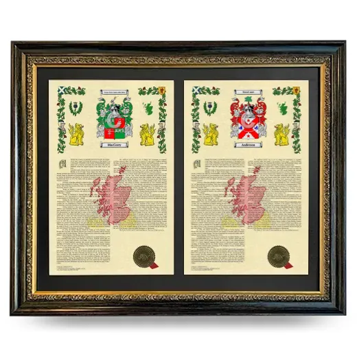 Double Armorial History Framed - Heirloom