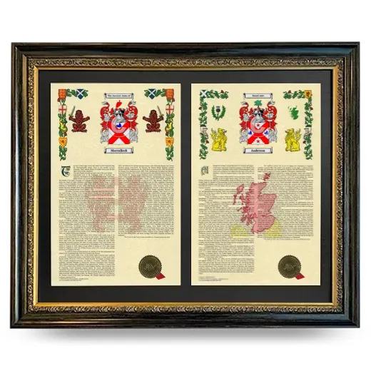 Double Armorial History Framed - Heirloom