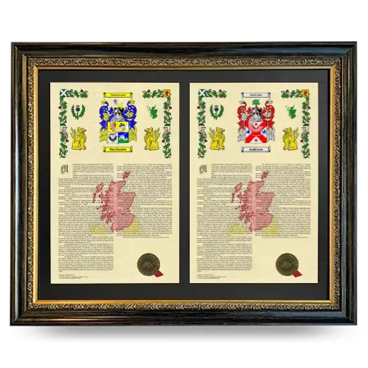Double Armorial History Framed - Heirloom