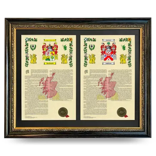 Double Armorial History Framed - Heirloom