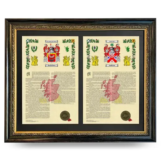 Double Armorial History Framed - Heirloom