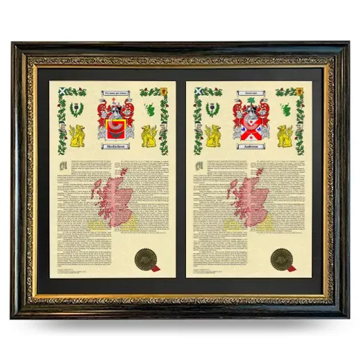 Double Armorial History Framed - Heirloom