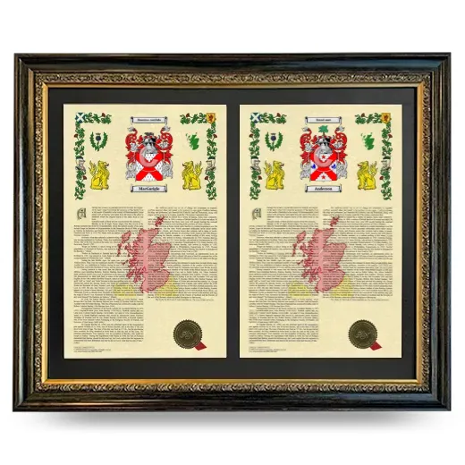 Double Armorial History Framed - Heirloom