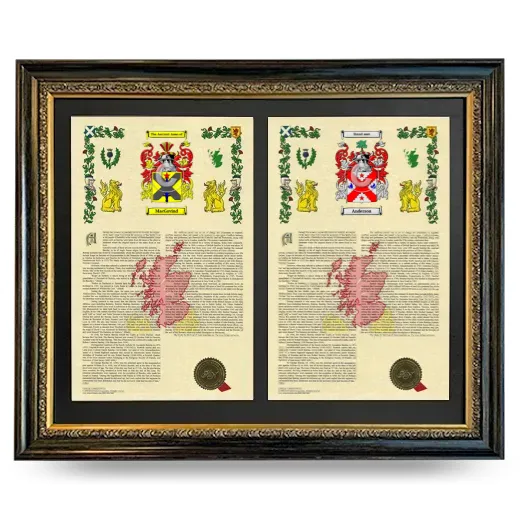 Double Armorial History Framed - Heirloom