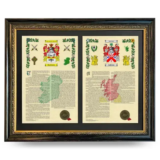 Double Armorial History Framed - Heirloom