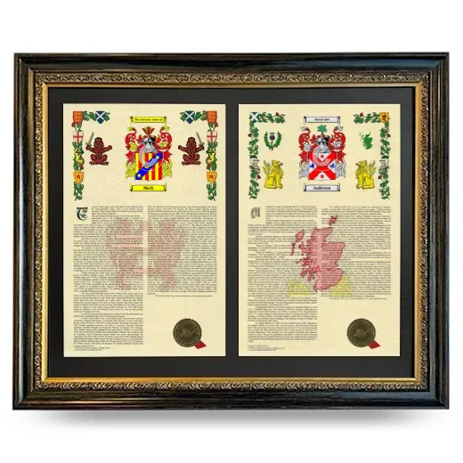 Double Armorial History Framed - Heirloom
