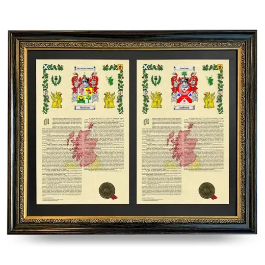 Double Armorial History Framed - Heirloom