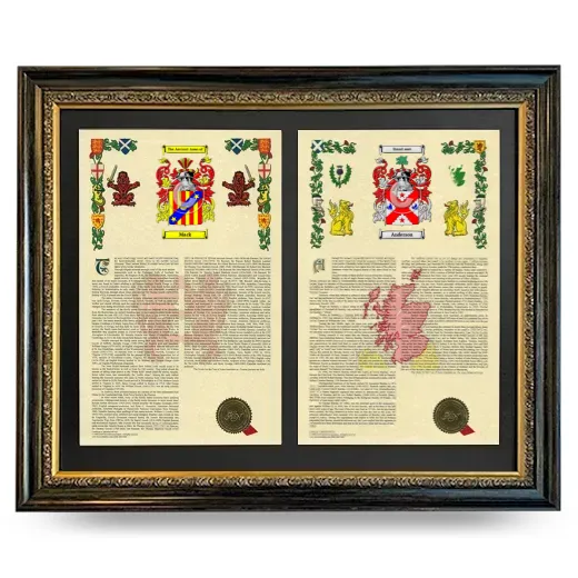 Double Armorial History Framed - Heirloom
