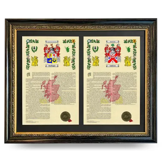 Double Armorial History Framed - Heirloom