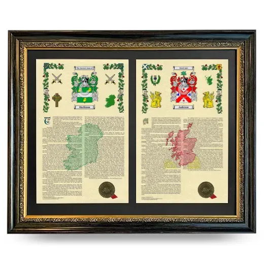 Double Armorial History Framed - Heirloom
