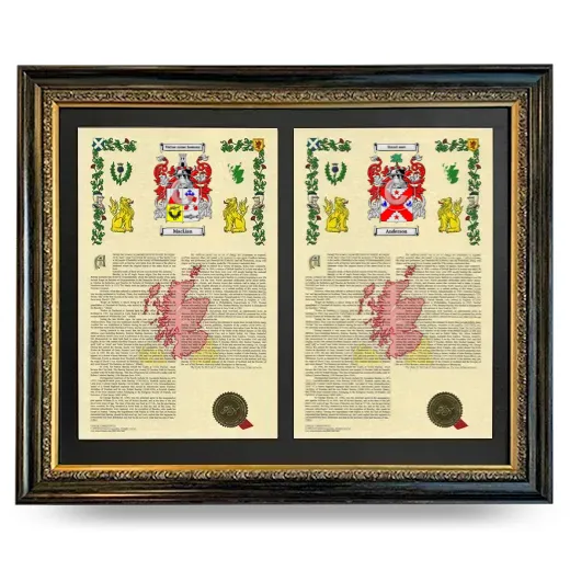 Double Armorial History Framed - Heirloom