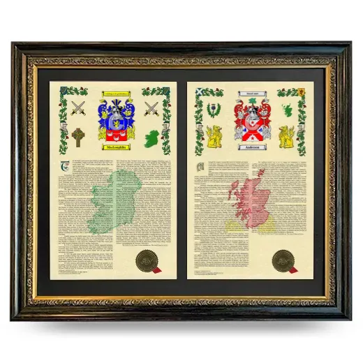Double Armorial History Framed - Heirloom