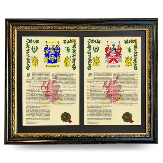 Double Armorial History Framed - Heirloom