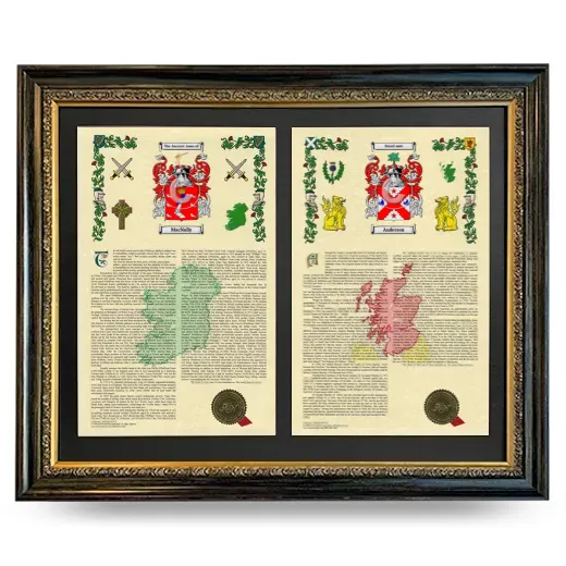 Double Armorial History Framed - Heirloom