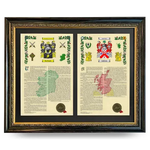 Double Armorial History Framed - Heirloom