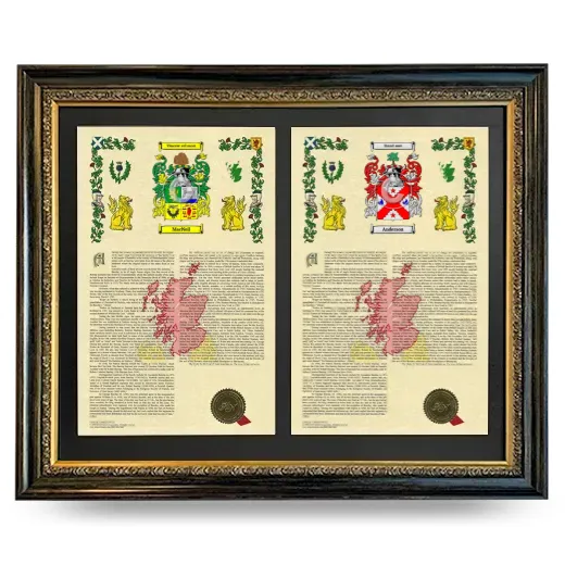 Double Armorial History Framed - Heirloom