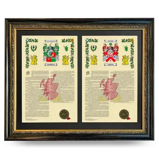 Double Armorial History Framed - Heirloom