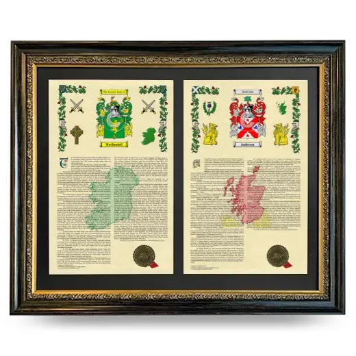 Double Armorial History Framed - Heirloom