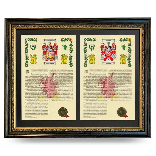 Double Armorial History Framed - Heirloom