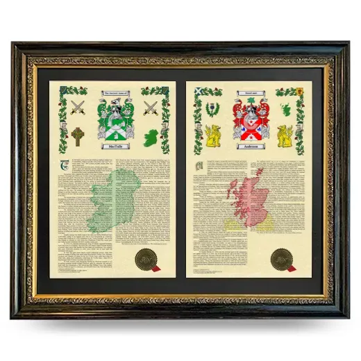 Double Armorial History Framed - Heirloom