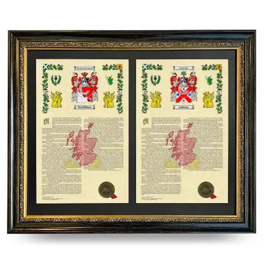 Double Armorial History Framed - Heirloom