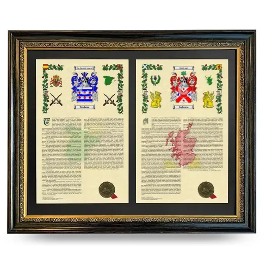 Double Armorial History Framed - Heirloom