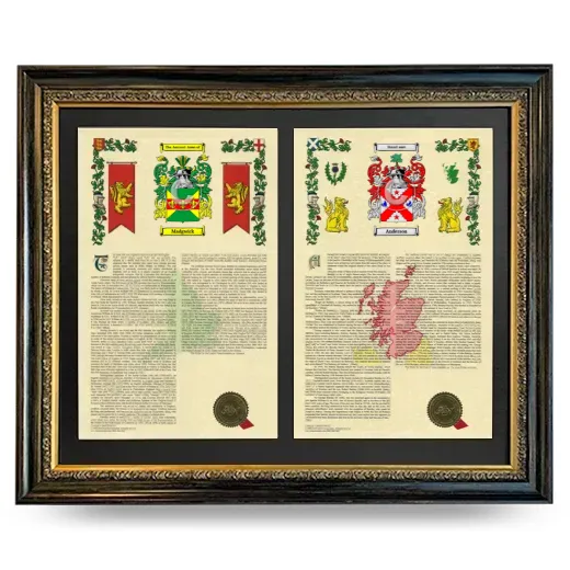 Double Armorial History Framed - Heirloom