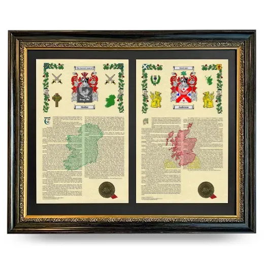 Double Armorial History Framed - Heirloom