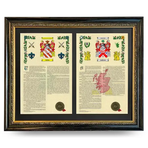 Double Armorial History Framed - Heirloom