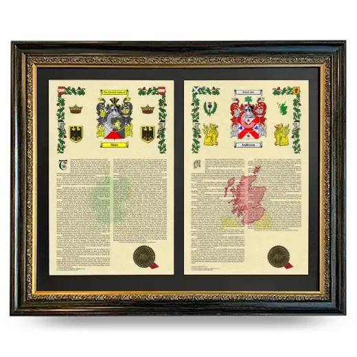 Double Armorial History Framed - Heirloom