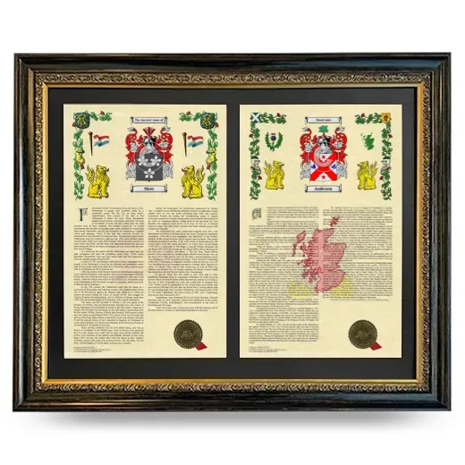 Double Armorial History Framed - Heirloom