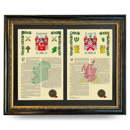 Double Armorial History Framed - Heirloom