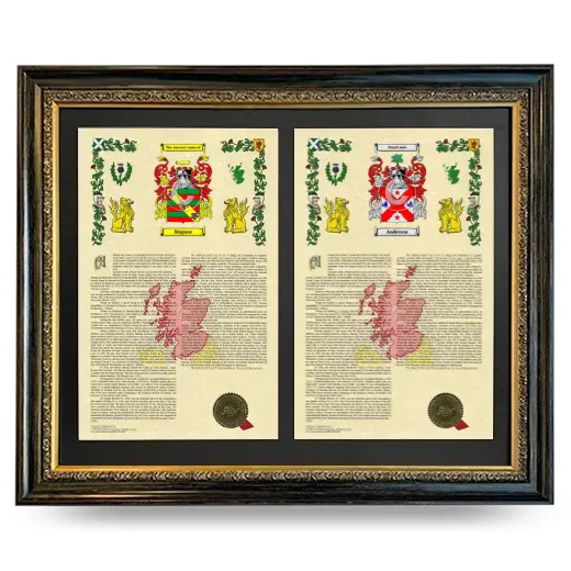 Double Armorial History Framed - Heirloom
