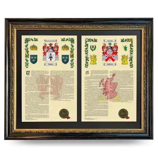 Double Armorial History Framed - Heirloom