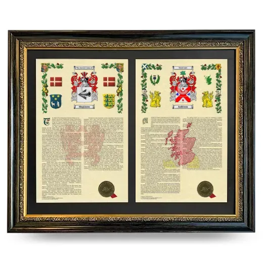 Double Armorial History Framed - Heirloom