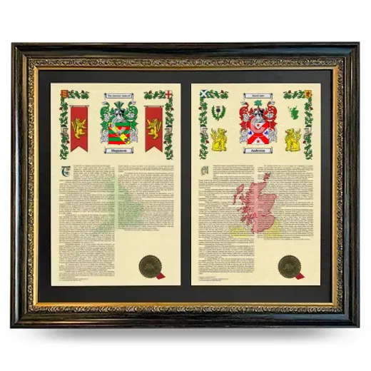 Double Armorial History Framed - Heirloom