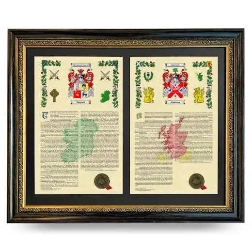 Double Armorial History Framed - Heirloom