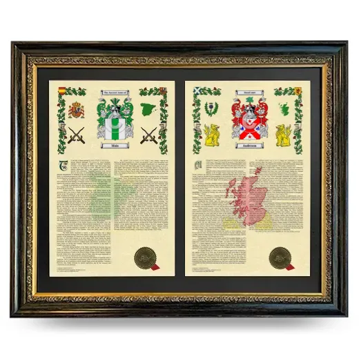 Double Armorial History Framed - Heirloom