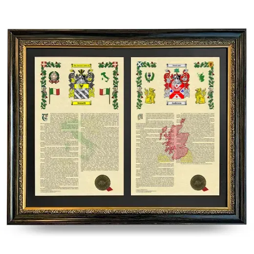 Double Armorial History Framed - Heirloom