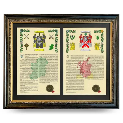 Double Armorial History Framed - Heirloom